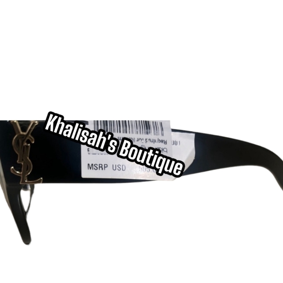 Brand New with Tags! YSL Saint Laurent Monogram Acetate 56MM Cat Eye Sunglasses - Picture 12 of 15